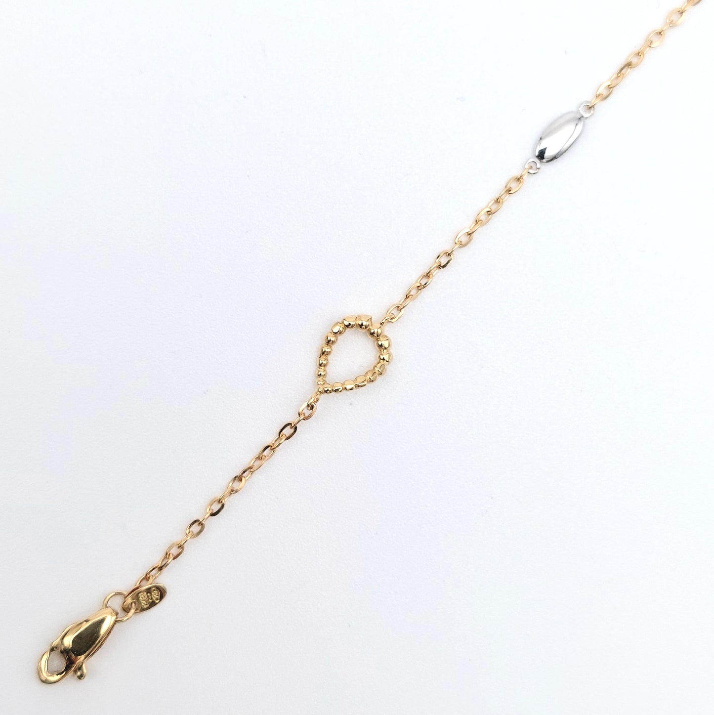 Bracciale da Donna con elementi in linea , finitura lucida , in Oro Giallo e Oro Bianco 18 KT.BR-D-ORO029...