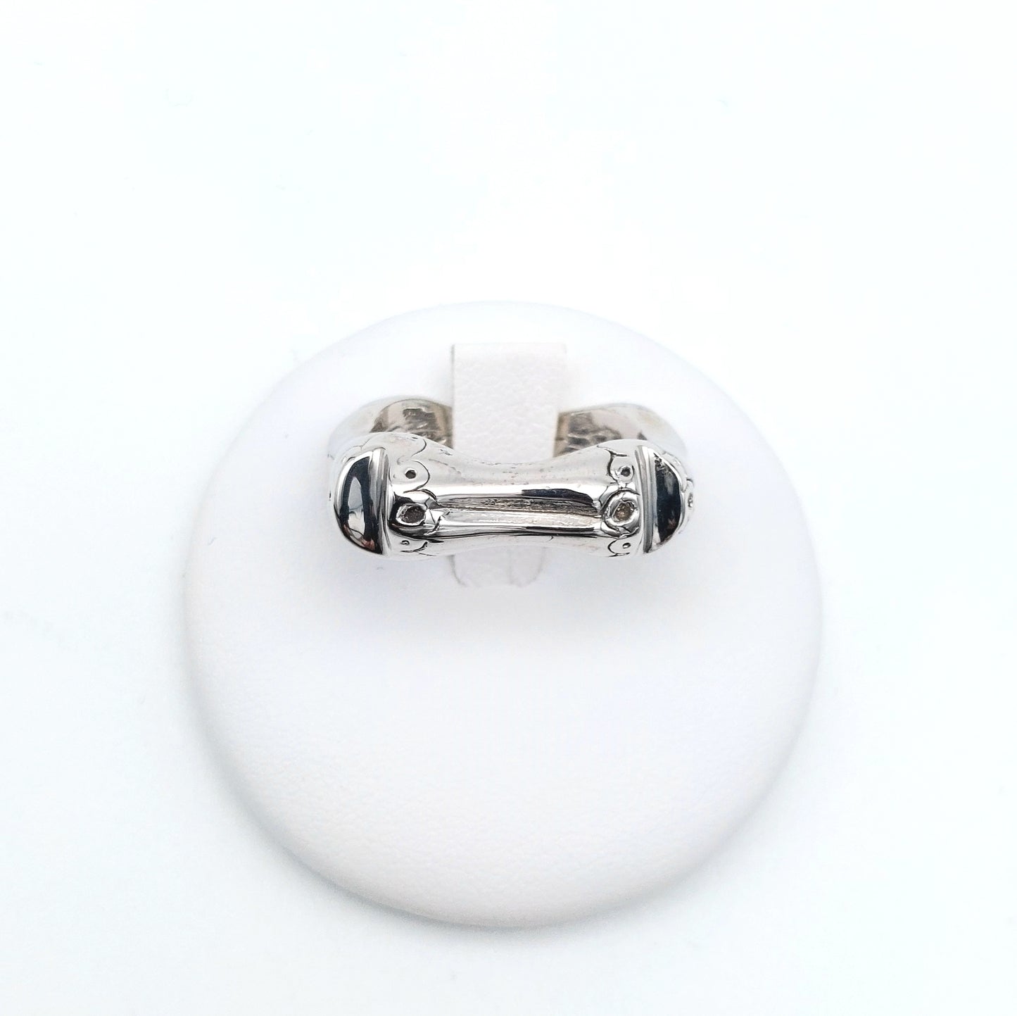 Anello in argento 925% forma canna di bambu. AN-AG-005.