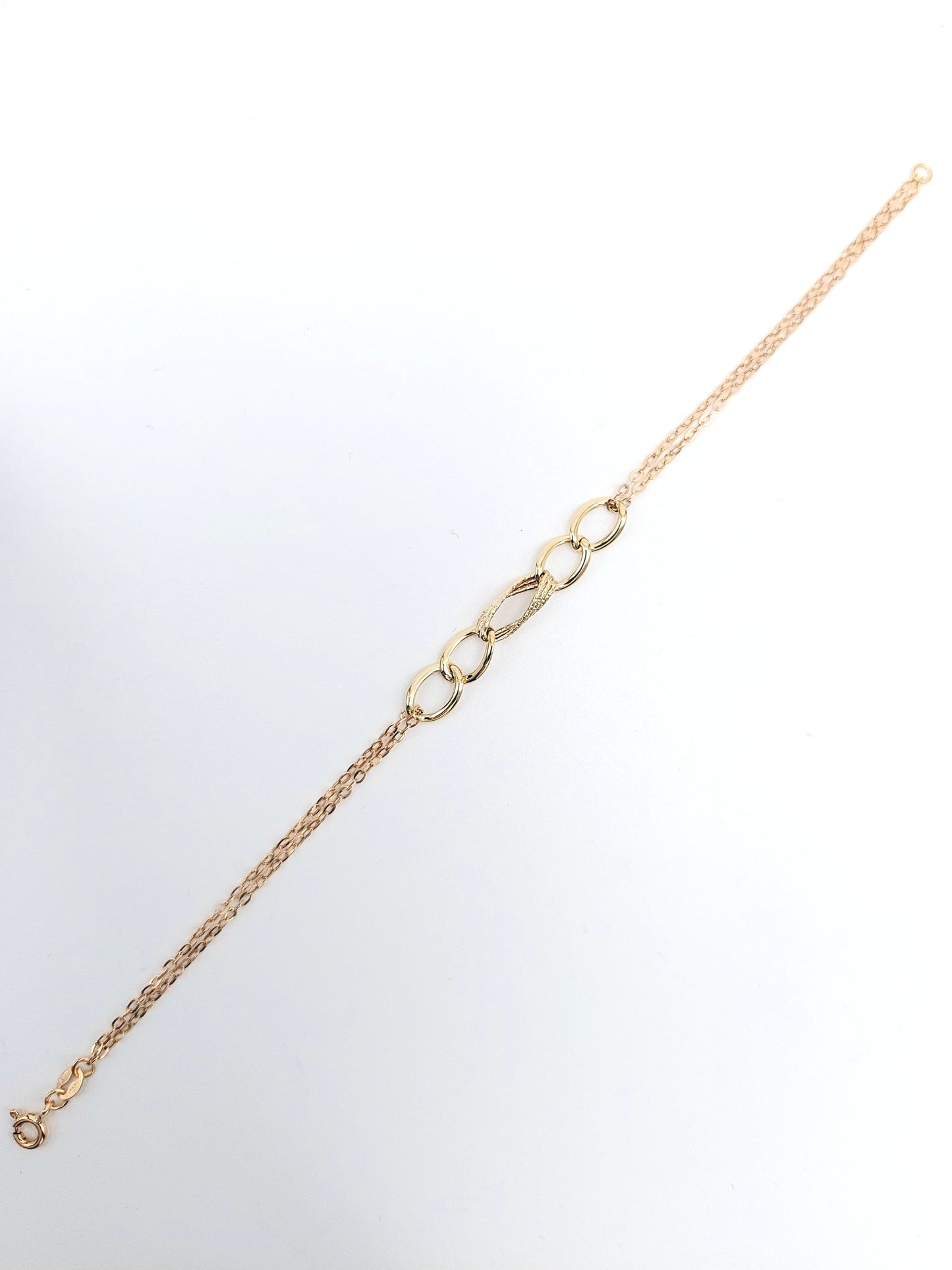 Bracciale a catena da donna in oro giallo 18 KT. BR-D-ORO035.