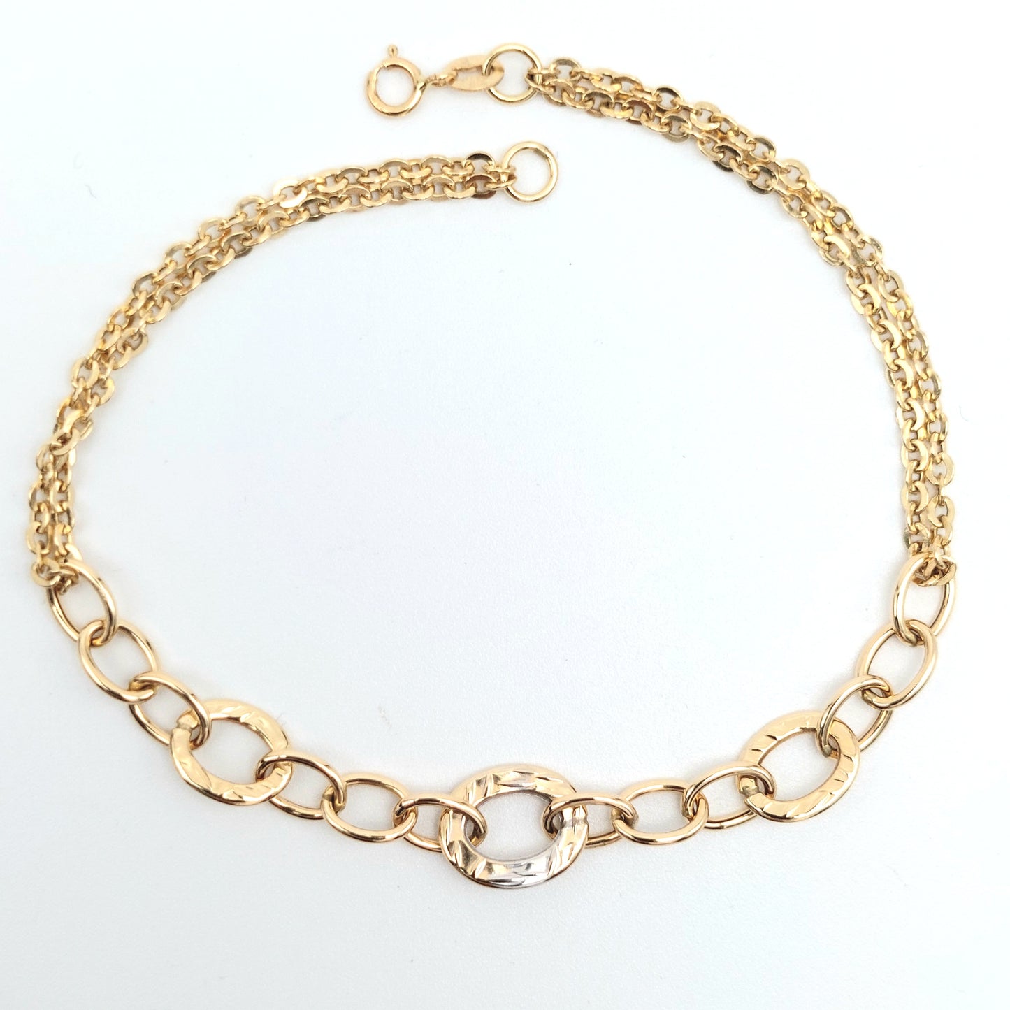 Bracciale a catena da donna in oro giallo 18 KT. BR-D-ORO049.