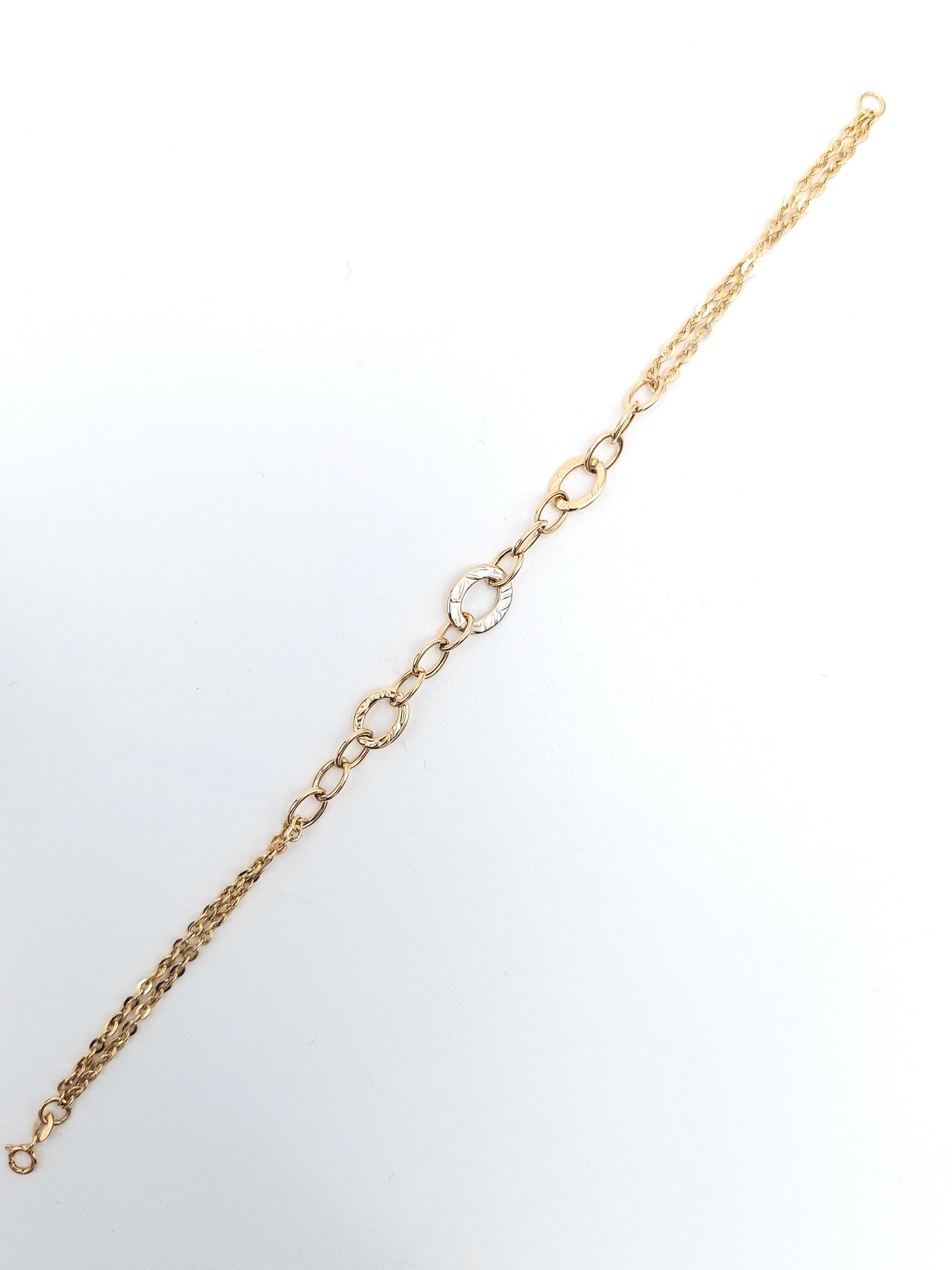 Bracciale a catena da donna in oro giallo 18 KT. BR-D-ORO049.