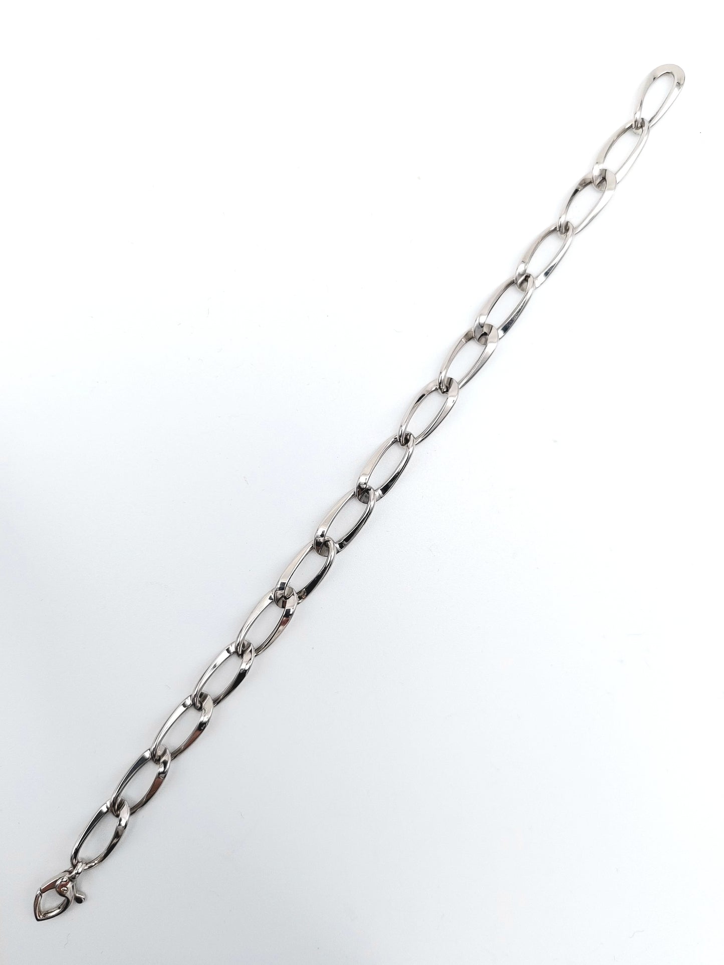 Bracciale a catena da donna in oro bianco 18 KT. BR-D-ORO055.