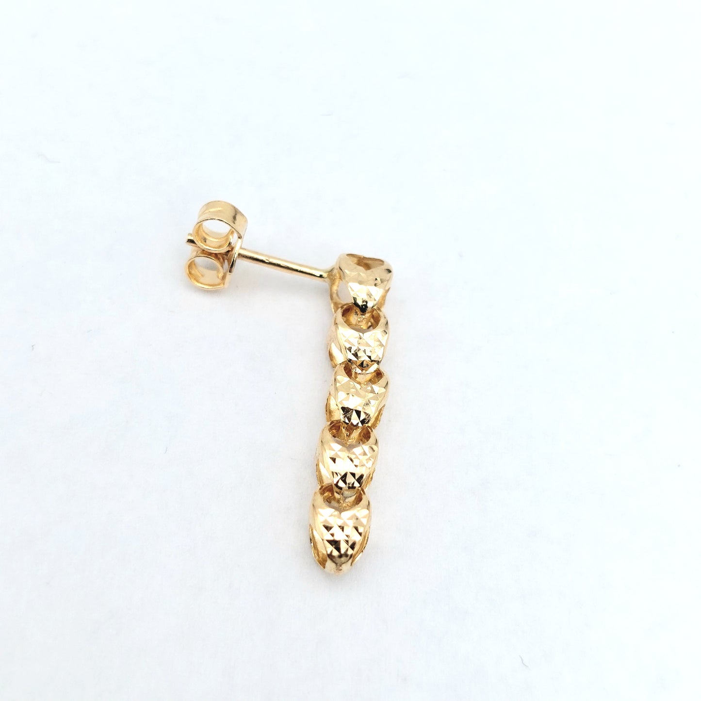 Orecchino lungo a elementi diamantati in oro giallo 18 KT.OR-ORO022.