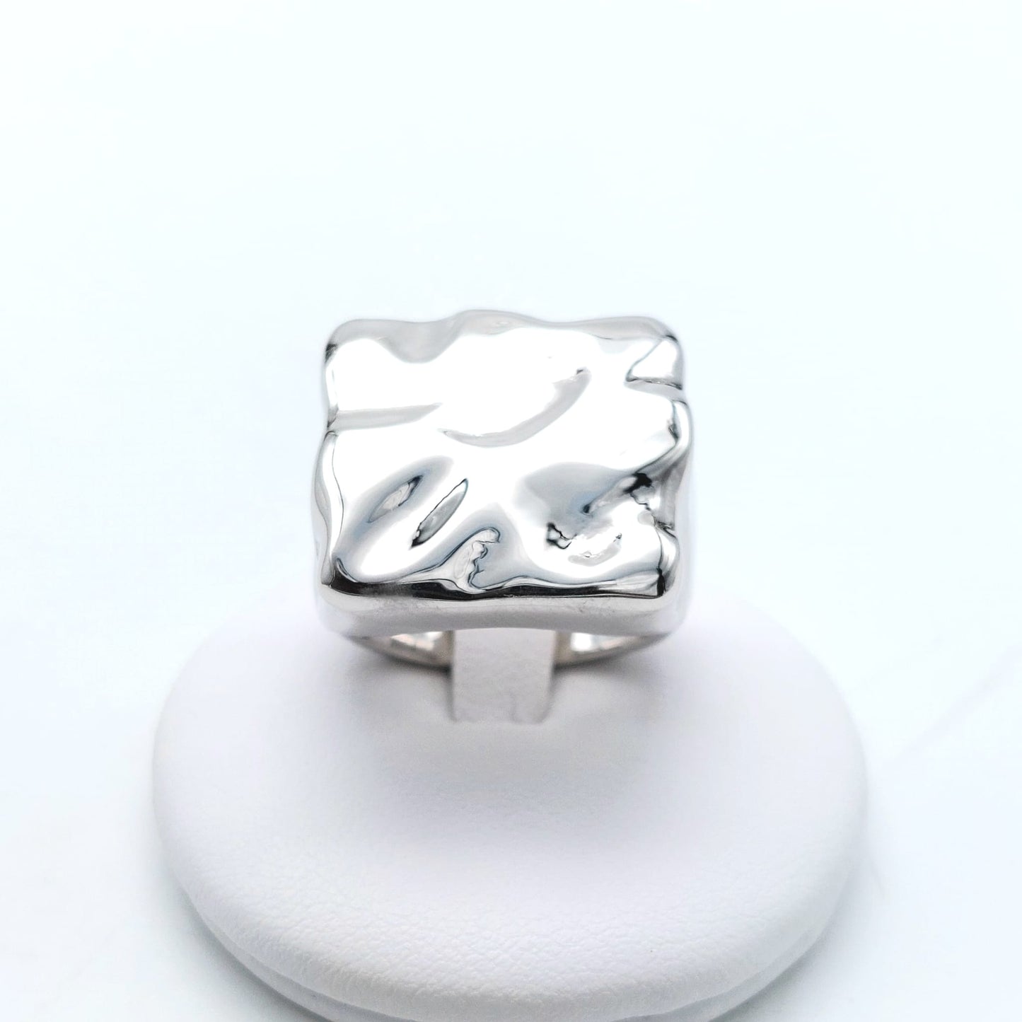 Anello argento 925% forma quadrata. AN-AG-003.
