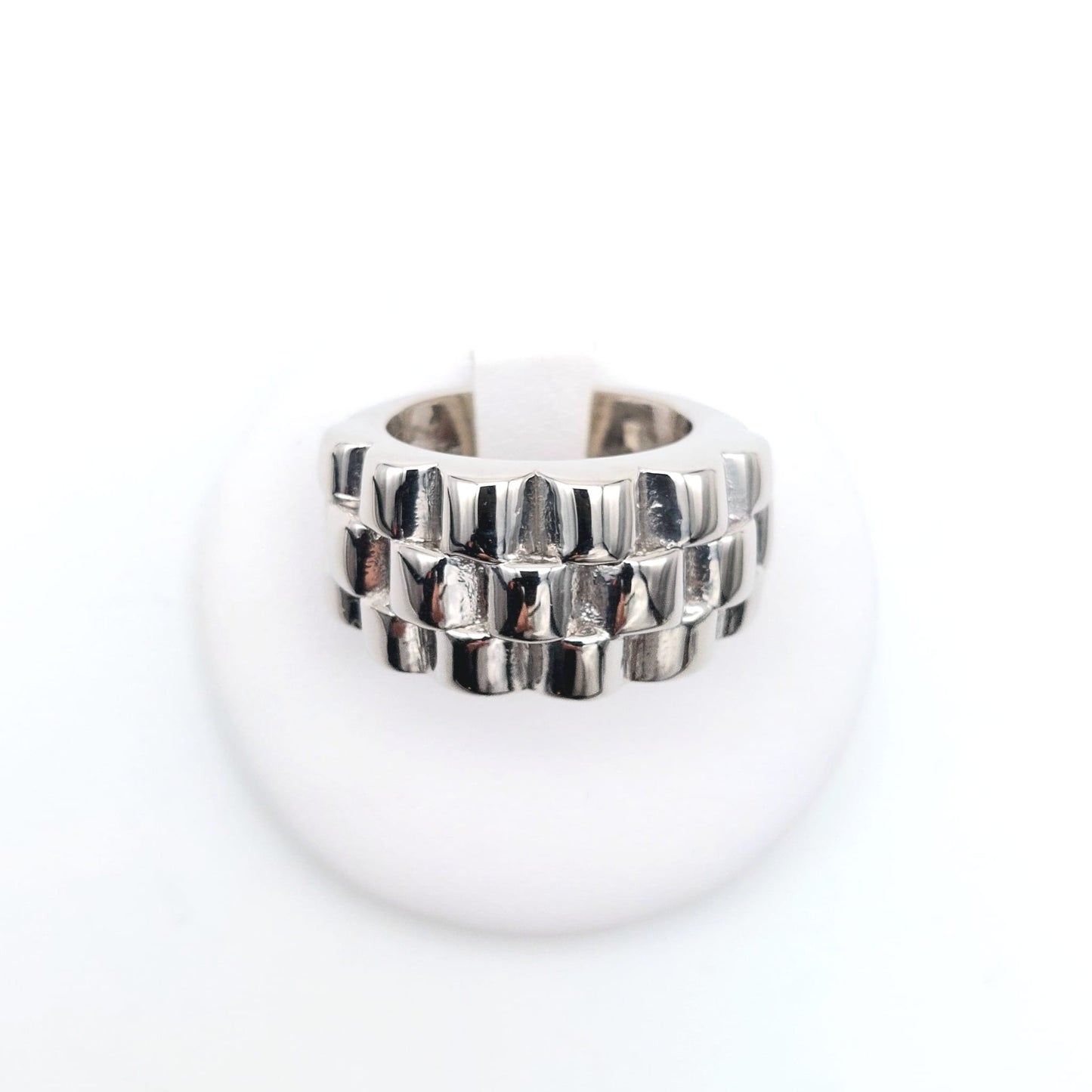 Anello argento 925% tre fasce in elettroformatura. AN-AG-001.