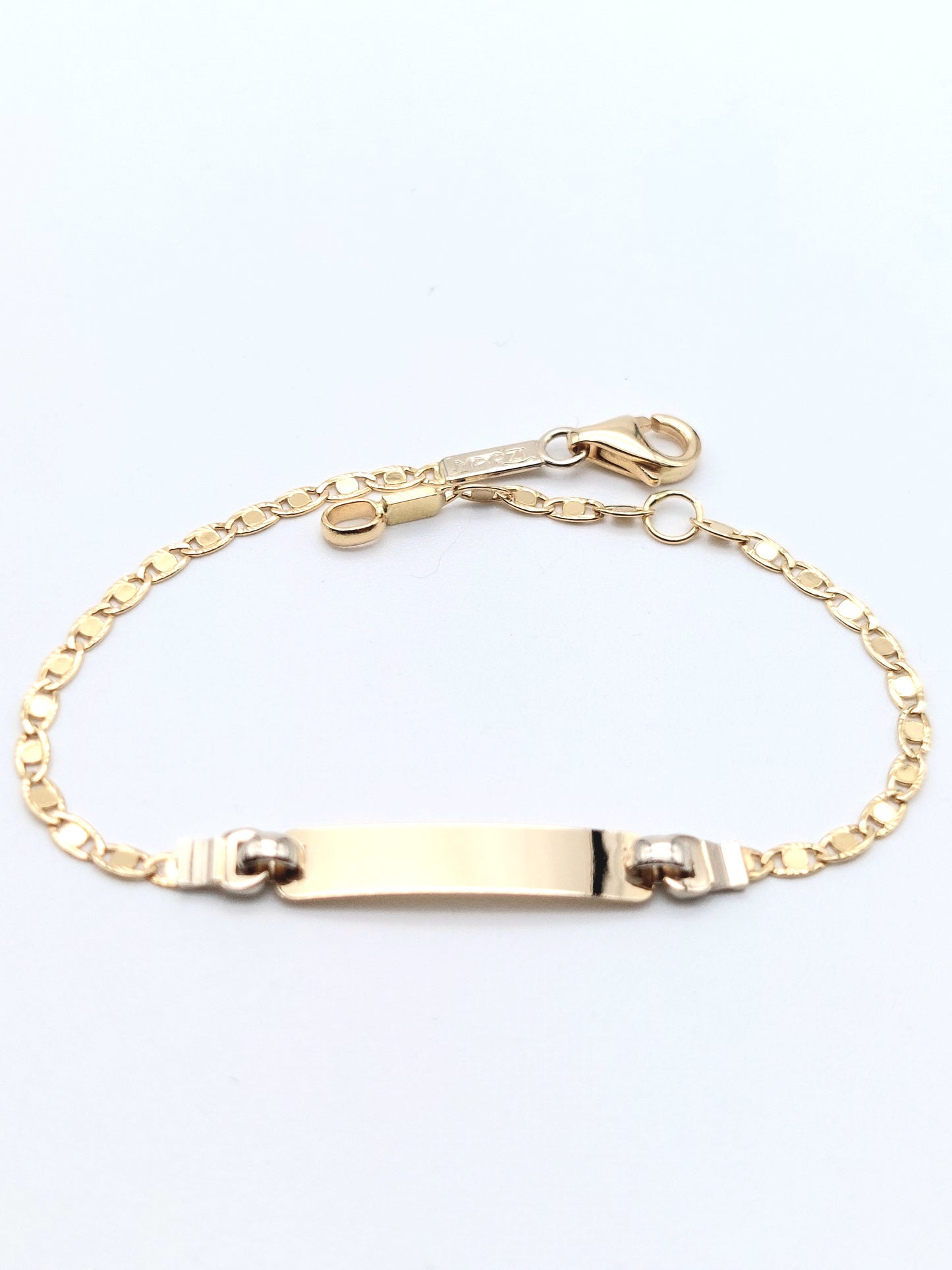 Bracciale baby in oro giallo e bianco 18 kt. BR-B-ORO014.