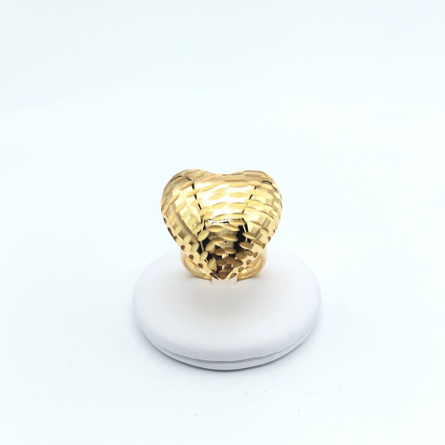 Anello in oro giallo 18 kt. AN-ORO007. Anello in elettroformatura diamantato a mano. Misura 15.