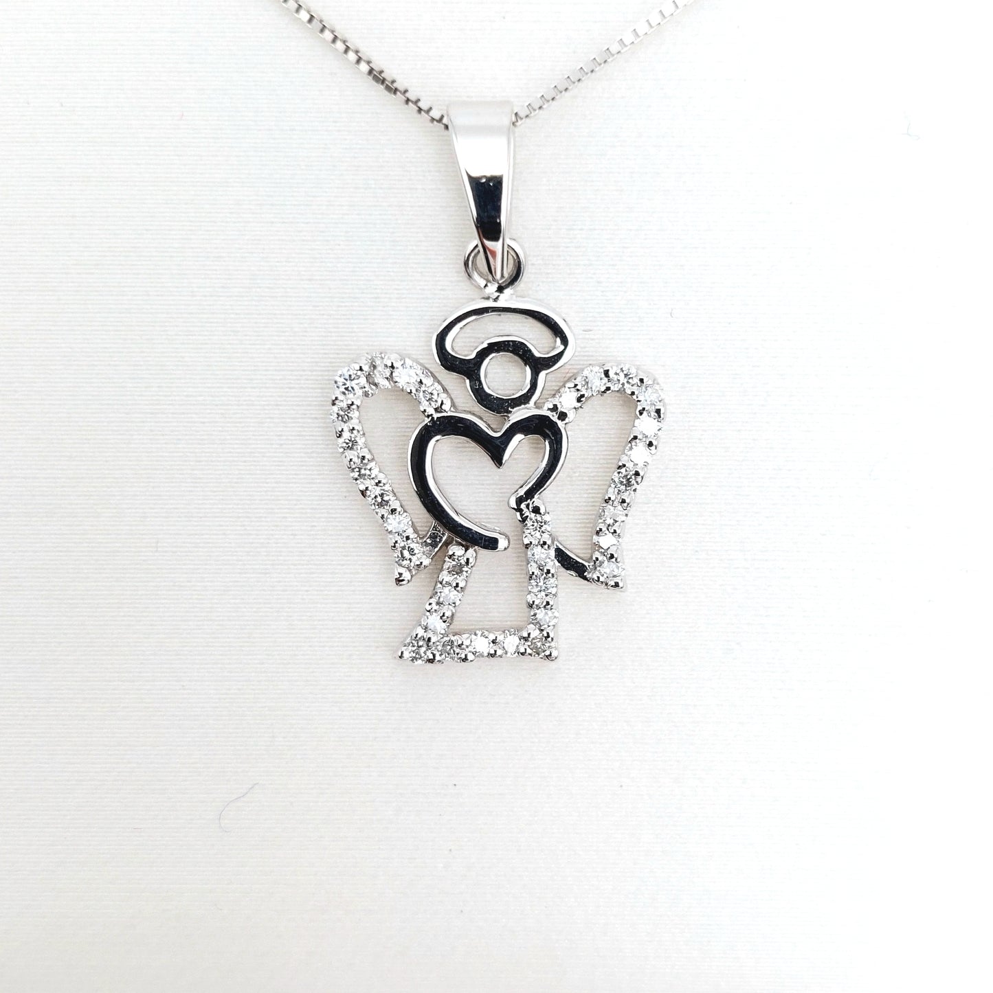 Collana con pendente in oro 18 kt con brillanti. COLBR013.