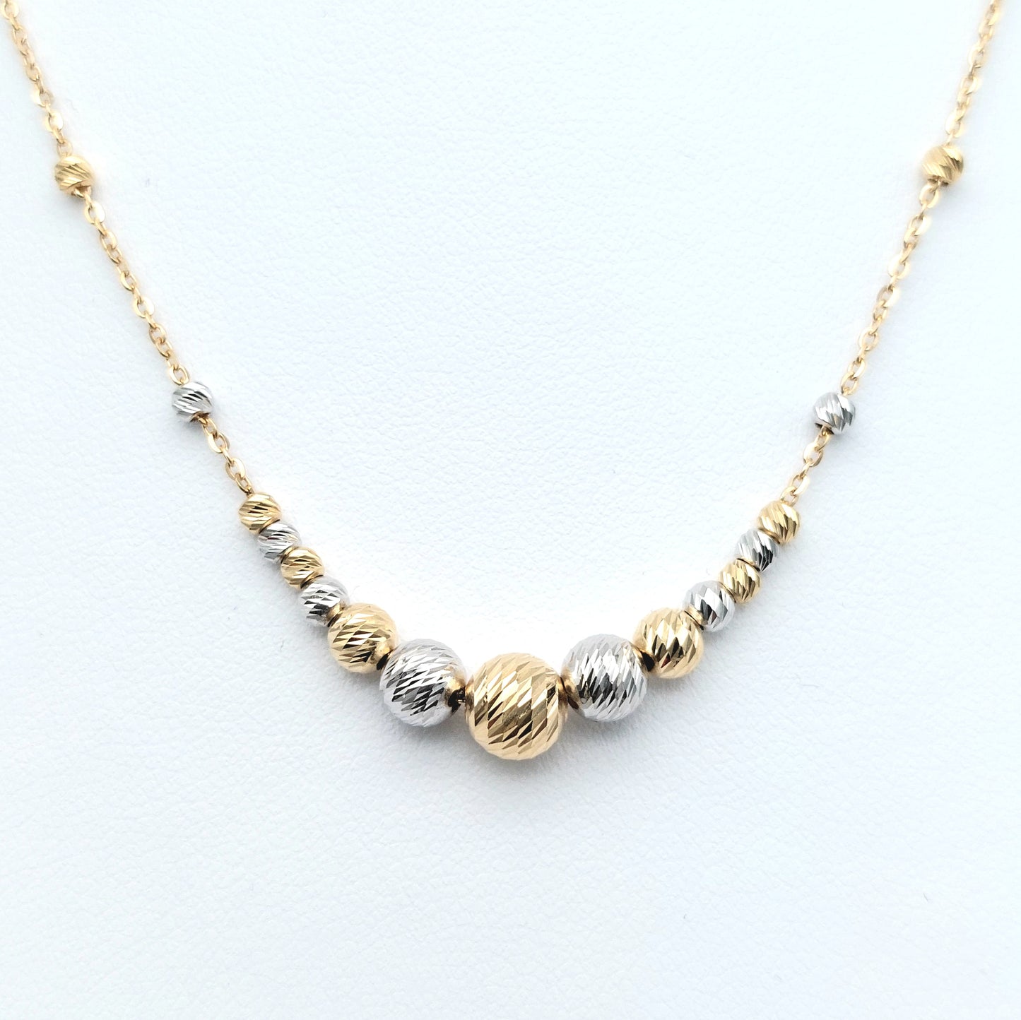 Collana in oro giallo e bianco 18 kt. COL-ORO011.