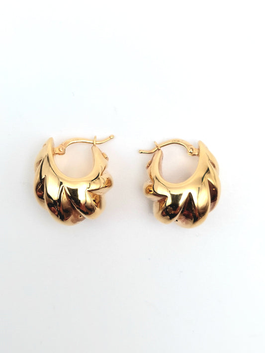 Orecchini elettroformati in oro giallo 18 KT. OR-ORO009.