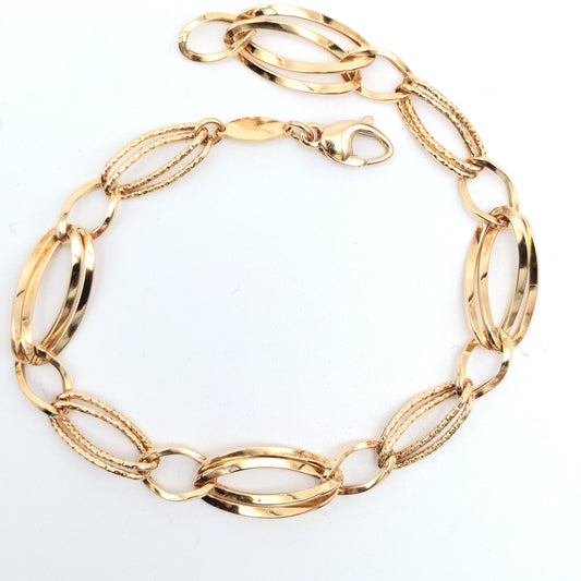 Bracciale a catena da donna in oro giallo 18 KT. BR-D-ORO053.