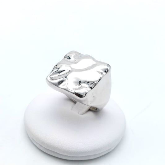Anello argento 925% forma quadrata. AN-AG-003.