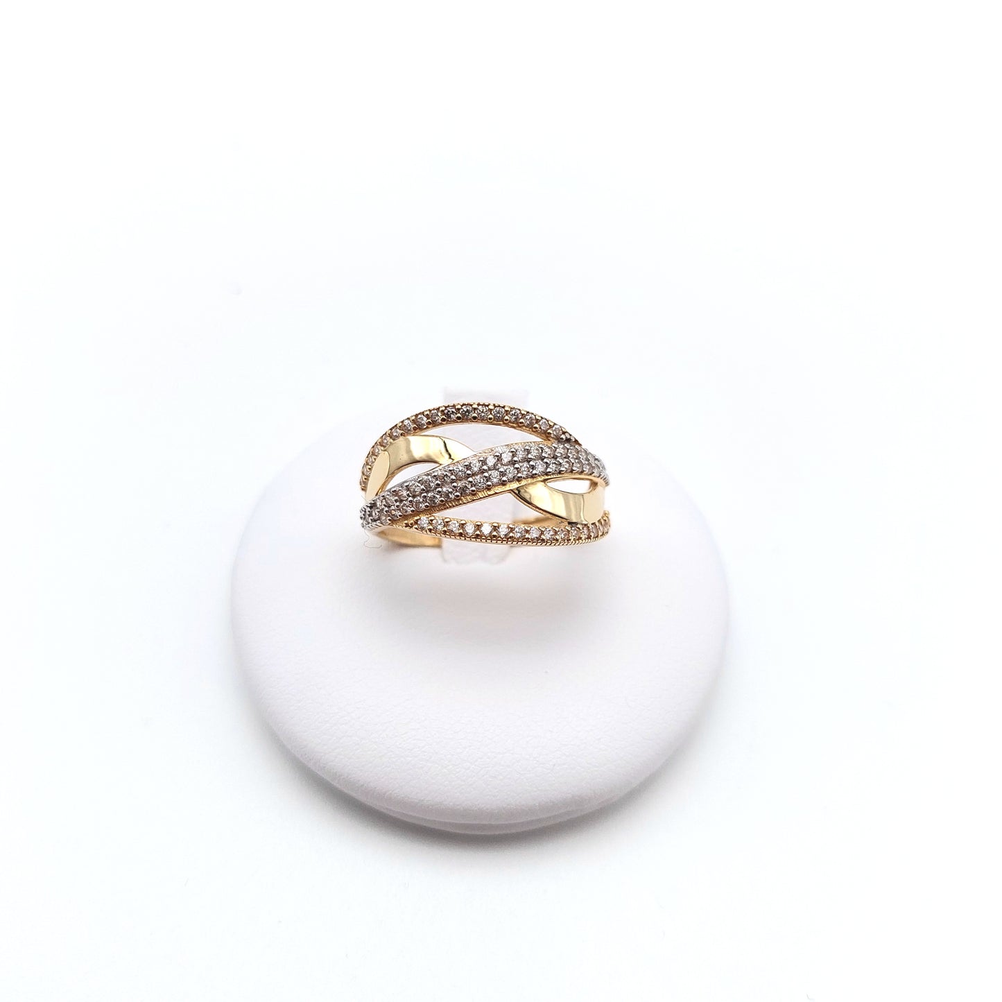 Anello in oro bicolore 18 kt. AN-ORO034.