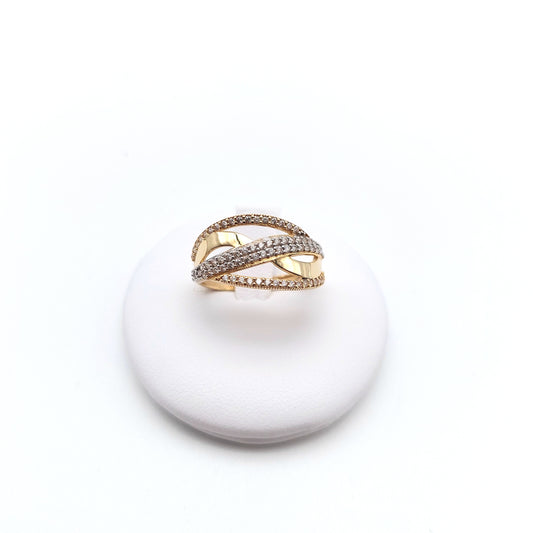 Anello in oro bicolore 18 kt. AN-ORO034.
