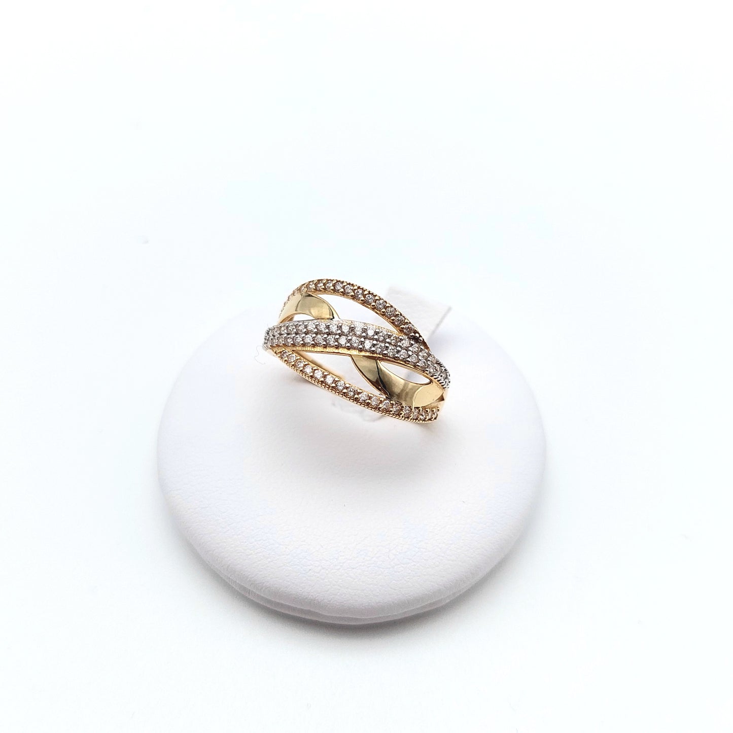 Anello in oro bicolore 18 kt. AN-ORO034.