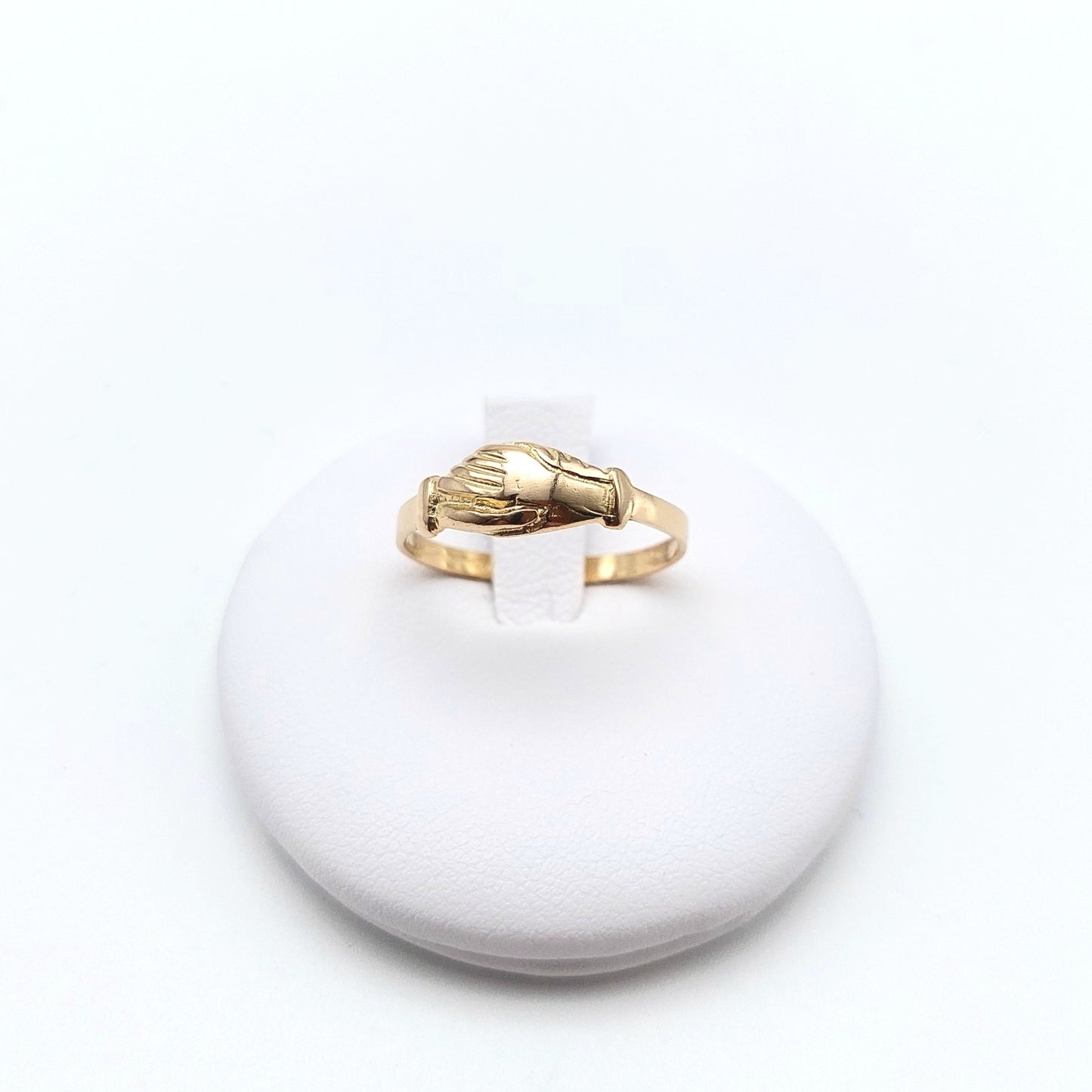 Anello mani di santa Rita in oro giallo 18 KT. AN-ORO033.