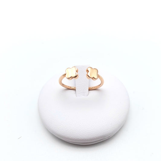 Anello quadrifoglio  in oro giallo 18 KT. AN-ORO031.