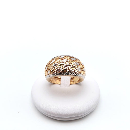 Anello in oro giallo e bianco 18 KT. AN-ORO025.