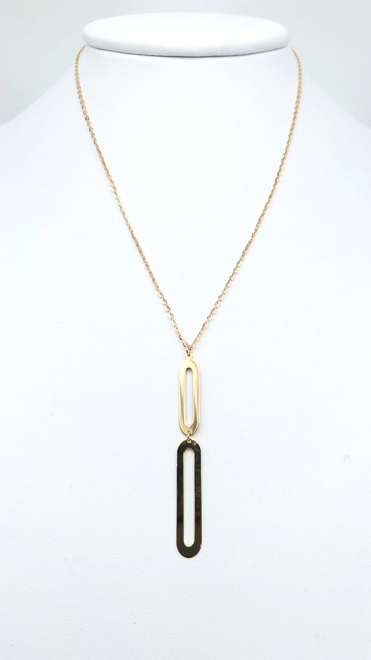 Collana in oro giallo 18 kt, double face cm 45. COL-ORO005.