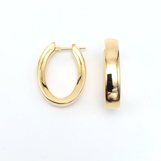 Orecchino ovali in oro giallo 18 kt. OR-ORO001.
