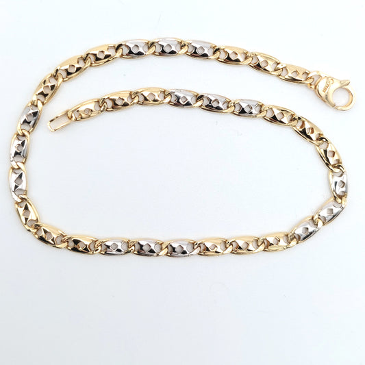 Bracciale uomo in oro giallo e bianco 18 kt. BR-U-ORO002.